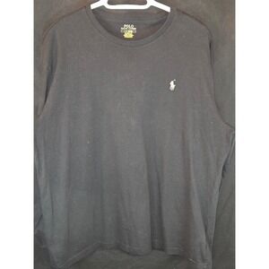 Polo Ralph Lauren Men‎ Classic Fit Black Long Sleeve Crew Neck T Shirt Size L